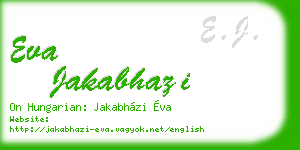 eva jakabhazi business card