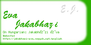 eva jakabhazi business card